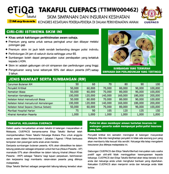 Risalah Takaful Cuepacs Etiqa